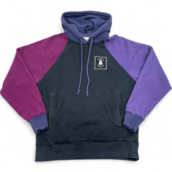Teddy Fresh Purple Hoodie Thick Hooded Pullover Sweatshirt Men's Small - Picture 8 of 8